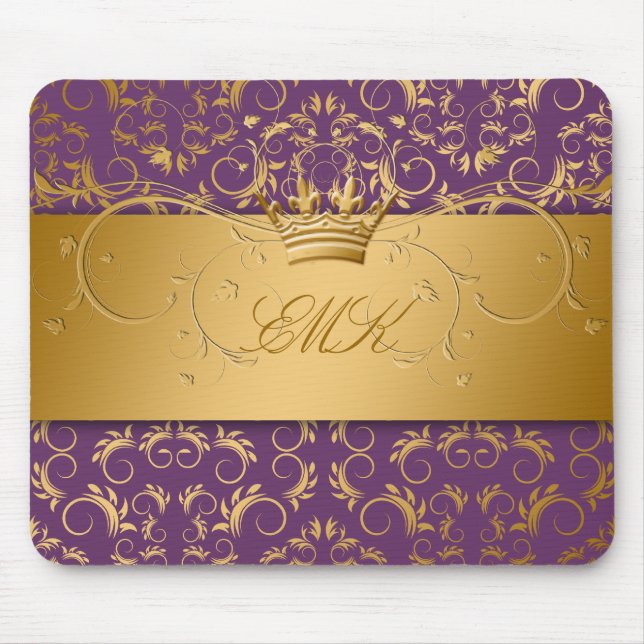 311-Golden diVine o mousepad do roxo da beringela (Frente)