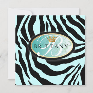 311-Iridescent zebra - convite de turquesa