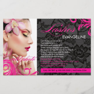 311 Lashes Rosa Quente E Lace Por Folheto