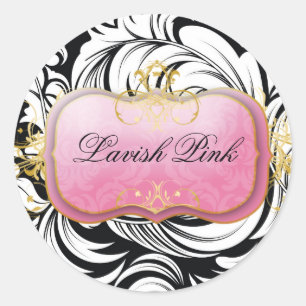 311-Lavish etiquetas cor-de-rosa da placa Black