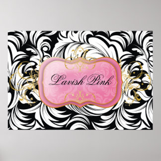 311-Lavish Pink Plate Poster
