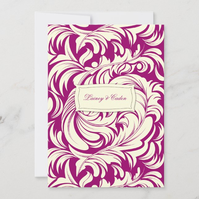 311-Lavishly Lainey Fuschia Convite (Frente)