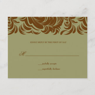 311-Lavishly Lainey Sage & Brown RSVP