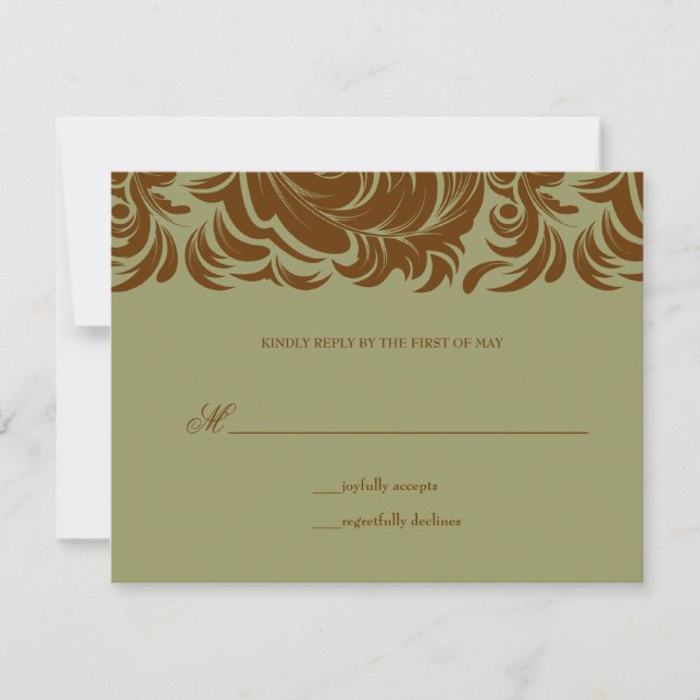311-Lavishly Lainey Sage & Brown RSVP (Frente)