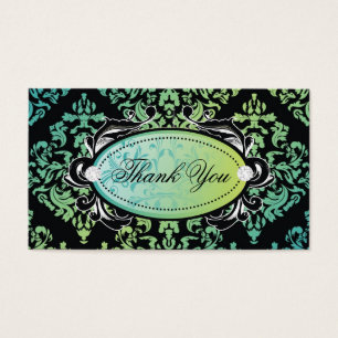 311-Luxuriosamente Turquesa Damask Obrigado