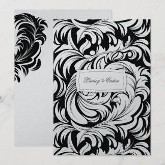 311-Metálico | Convite Lavishly Lainey Black