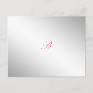 311-Prata Placa RSVP Rosa Lusciosa