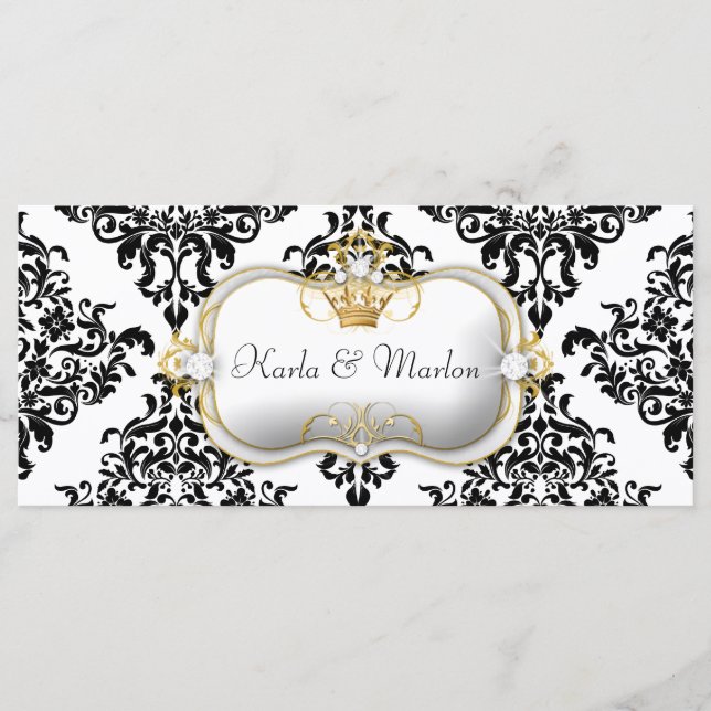 311 Programa de Casamento tema damasco de Lassouve (Frente)