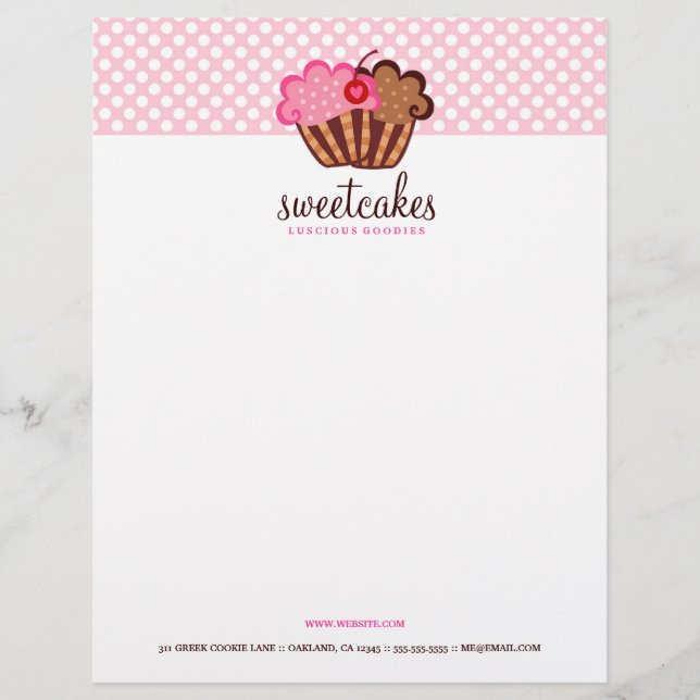 311-Sweet endurece o papel de carta do cupcake (Frente)
