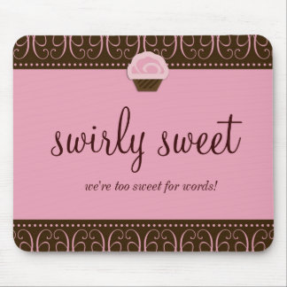 311-Swirly Mousepad cor-de-rosa doce