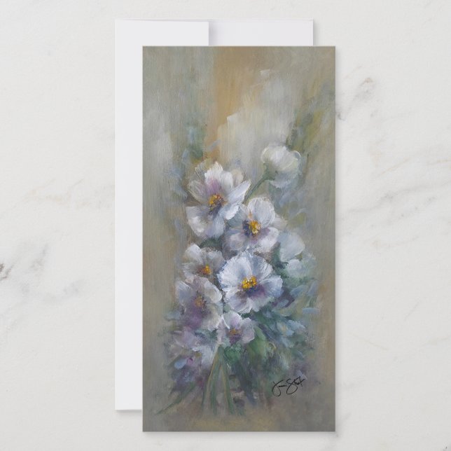 318 floral branco cartão 4 x 8" (Frente)