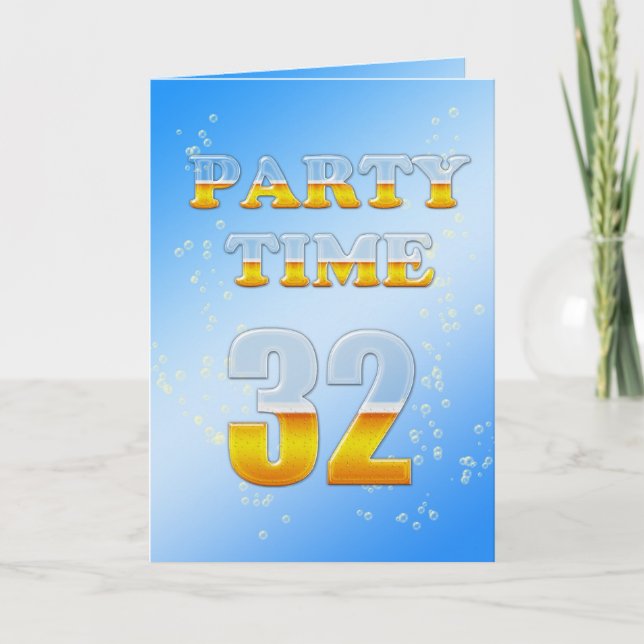 32º convite de aniversário com muita cerveja (Frente)