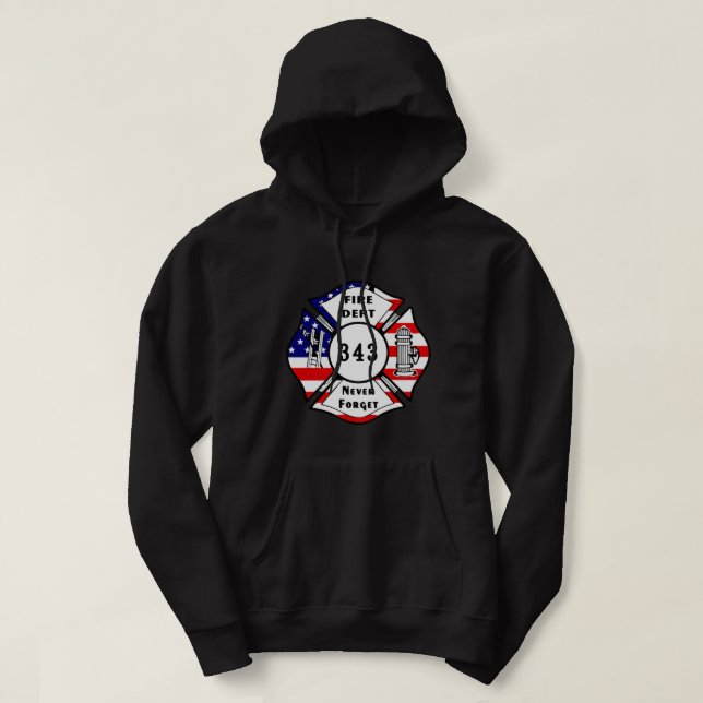 343 Camisa de bombeiros (Frente do Design)