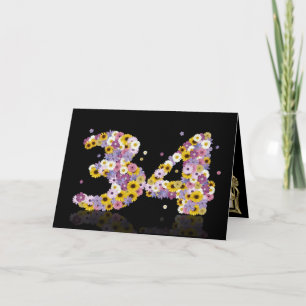 34.o cartão de aniversário com letras em branco