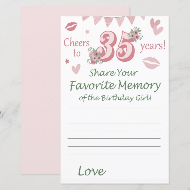 35. º aniversário Memória Favorita da Coroa de Ani (Frente/Verso)