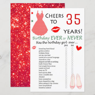 35.º Aniversário Nunca ou Nunca Jogo