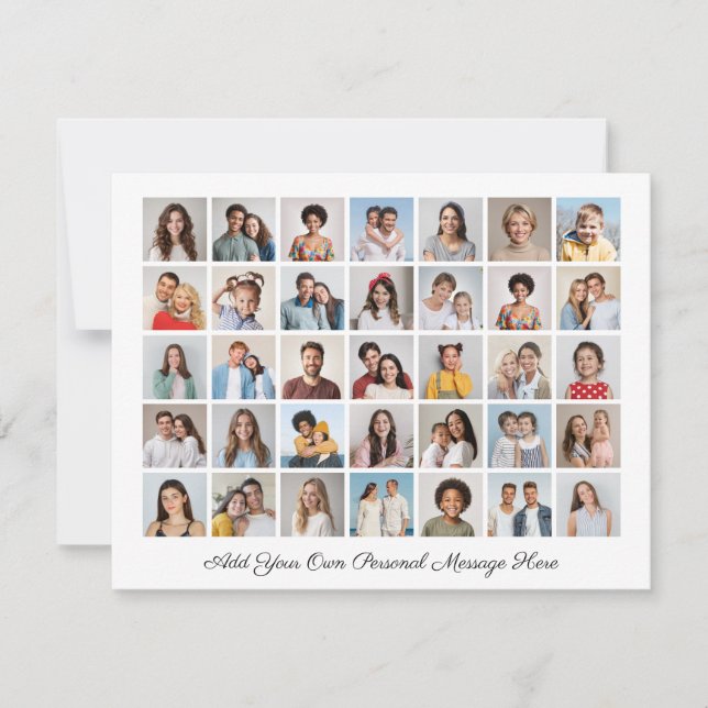 35 Colagem de Fotos Adicione Sua Própria Placa Pla (Frente)