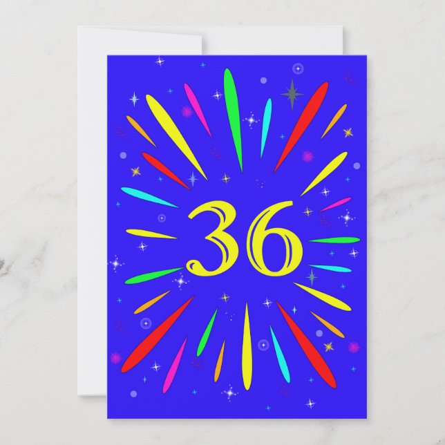 36º Explosão de Convite de aniversário (Frente)