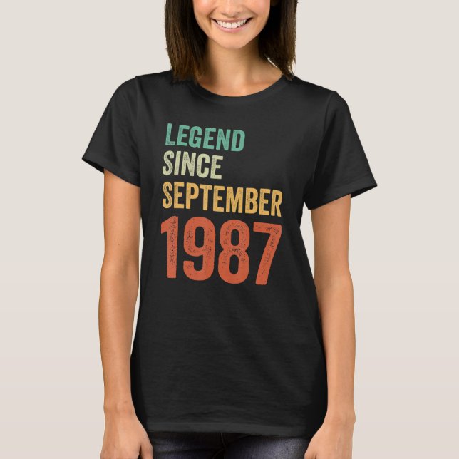 36. ª Lenda De Camisa De Aniversário Desde Setembr (Frente)