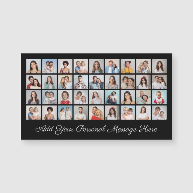 36 Colagem de Fotos Adicione Seu Cartão Magnético  (Frente)