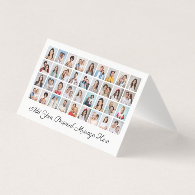 36 Colagem de Fotos Adicione seu Pacote de Cartões (Frente)