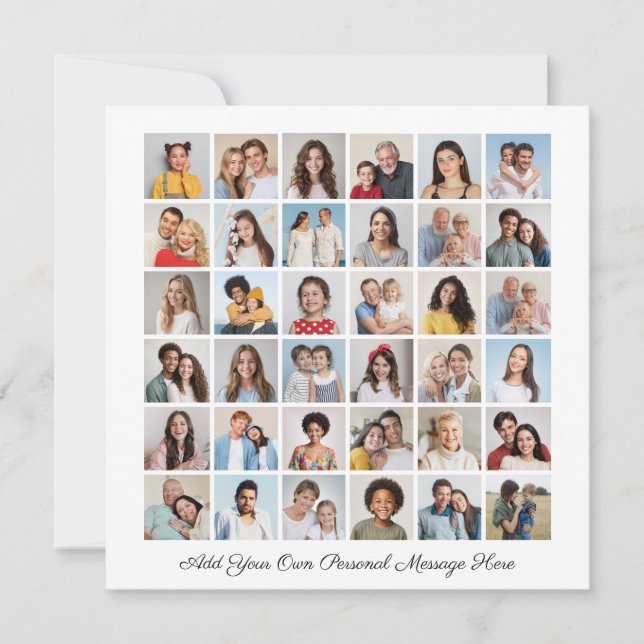 36 Colagem de Fotos Adicione Sua Própria Placa Pla (Frente)