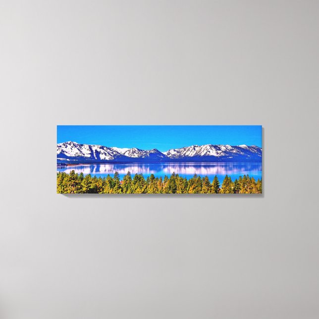 36 X 12 BELA IMPRESSÃO EM TELA DE LAGO TAHOE (Frente)