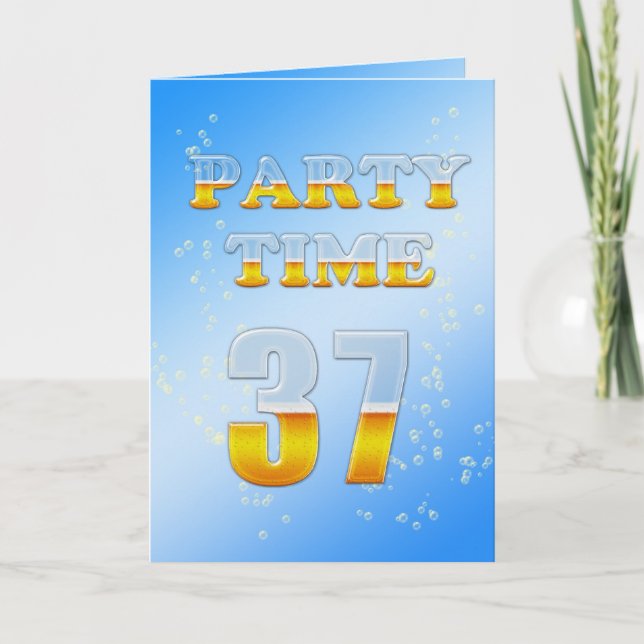 37º convite de aniversário com muita cerveja (Frente)