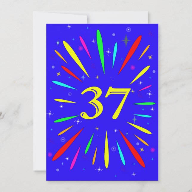 37.a explosão de Convite de aniversário (Frente)