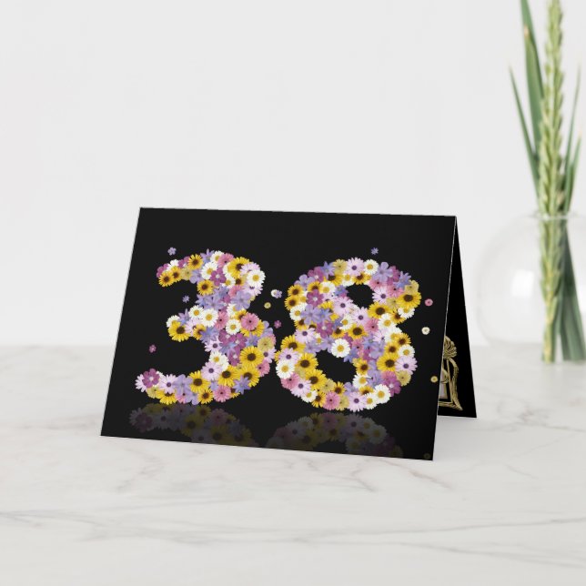 38.o cartão de aniversário com letras em branco (Frente)