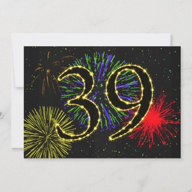 39º convite à festa de aniversário (Frente)