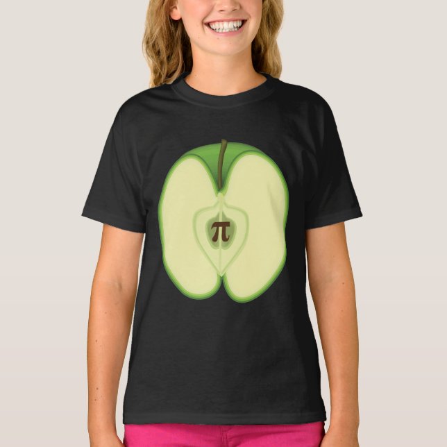 3.14 Camisa Pi Pun da Torta de Maçã Piada de Matem (Frente)