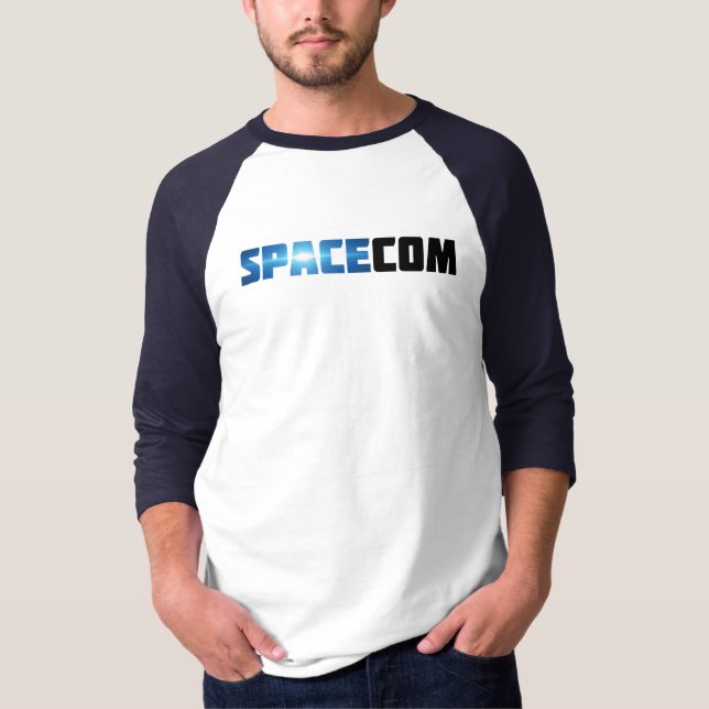3/4 Capa Raglan SpaceCom T-Shirt (Frente)