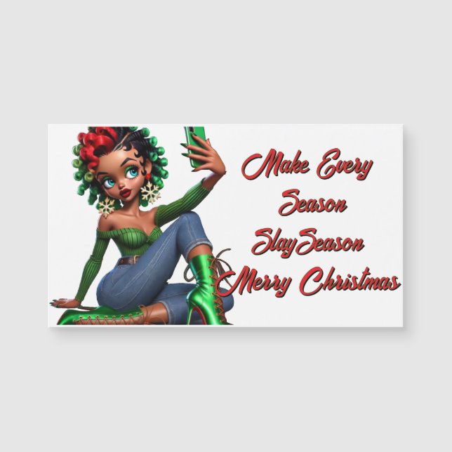 3,5" x 2" de "Magnetic Card Edger Christmas Cheer" (Frente)