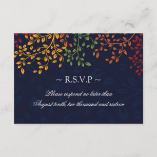 3,5 x 5 - Placas de resposta do Casamento outono