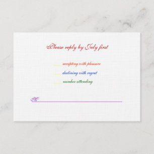 3,5x5 Gay Casamento Rainbow LGBT Pride Linen RSVP