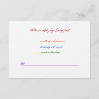 3,5x5 Gay Casamento Rainbow LGBT Pride Linen RSVP