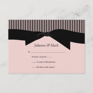 3,5x5 RSVP de faixas cor-de-rosa e pretas