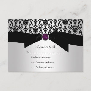 3,5x5 RSVP de Joias Roxas Pretas para Prata