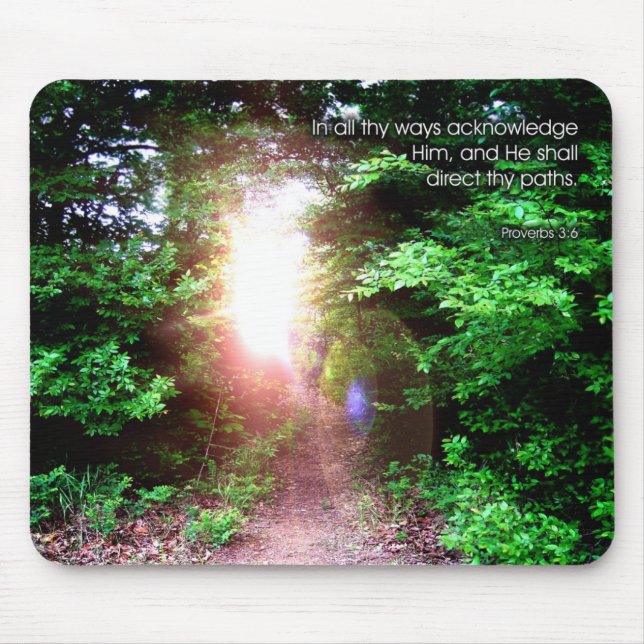 3:6 dos provérbio - Mousepad (Frente)