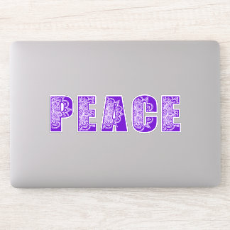 3 adesivos da Tipografia de Paz de Mandala Flor