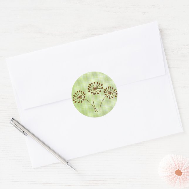 3 Adesivos de Flor de Outono de Dente-de-Leão Marr (Envelope)