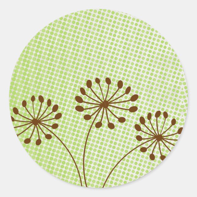 3 Adesivos de Flor de Outono de Dente-de-Leão Marr (Frente)