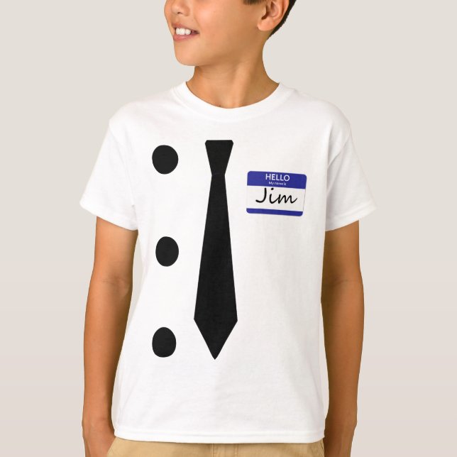 3 Buracos - Jim Figurume Fácil Camisa De Halloween (Frente)
