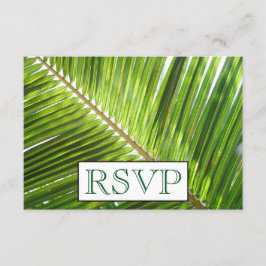 3 cartão de casamento tropical do menu RSVP da