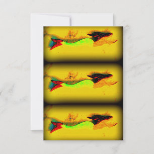 3 cartão de convite para sereias de natação