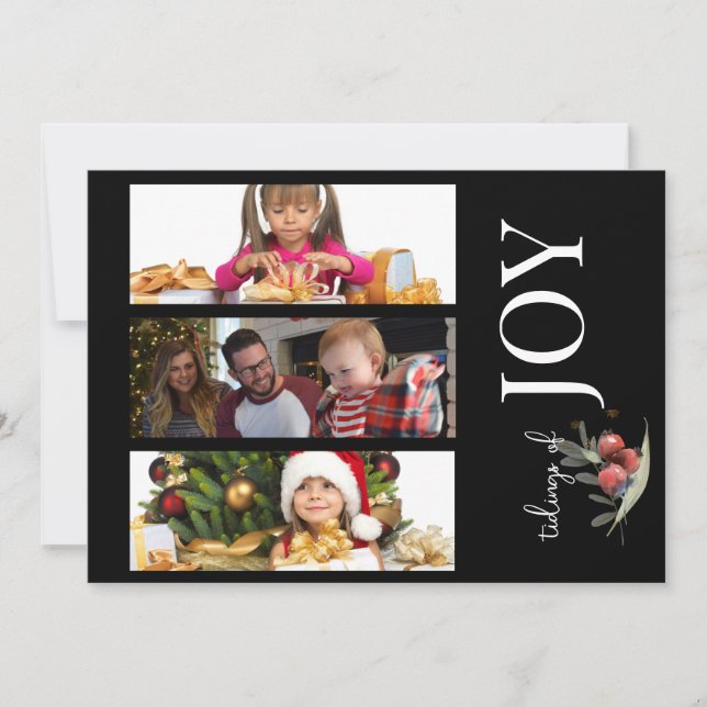 3 CARTÃO DE NATAL FOTOGRÁFICO - ALEGRIA COM Berrie (Frente)