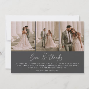 3 Cartões de agradecimentos de Casamento de Script