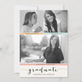 3 Convite para Graduação de Linha do Tempo de Foto