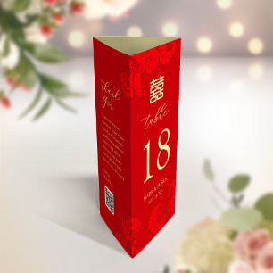 3 em 1 Número da tabela, Menu e cartões de agradec